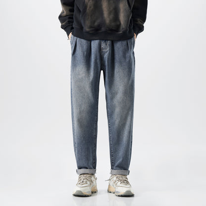 Lösa avsmalnande byxor för män