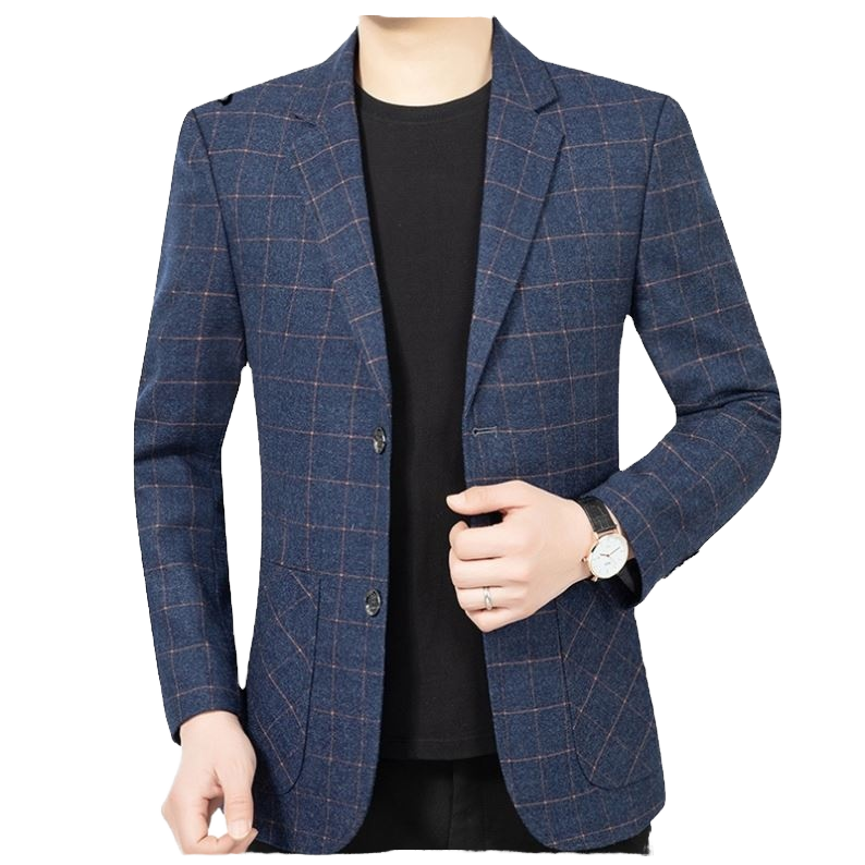 Kavaj med V-ringning och smal passform för män